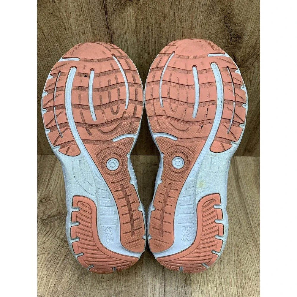 Brooks Glycerin 20 Womens Running Shoes White Aqua Coral Size 10.5 B 1203691B061